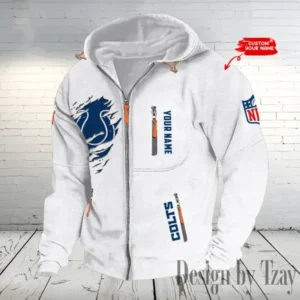 Indianapolis Colts Hooded Cardigan Zip Hoodie AMCCZH234