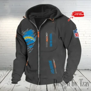 Los Angeles Chargers Hooded Cardigan Zip Hoodie AMCCZH238