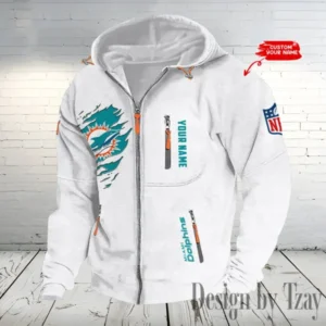 Miami Dolphins Hooded Cardigan Zip Hoodie AMCCZH240