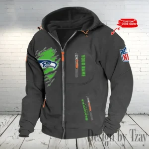 Seattle Seahawks Hooded Cardigan Zip Hoodie AMCCZH249
