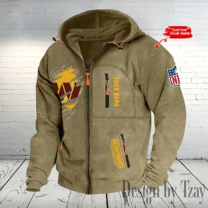Washington Commanders Hooded Cardigan Zip Hoodie AMCCZH252