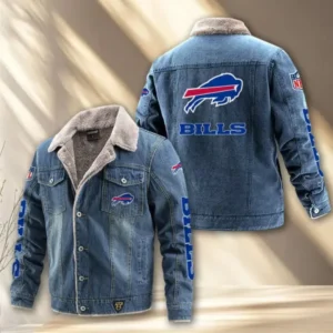 Buffalo Bills Fleece Lined Denim Jacket AMCFDJK004