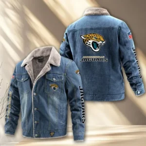 Jacksonville Jaguars Fleece Lined Denim Jacket AMCFDJK015