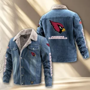 Arizona Cardinals Fleece Lined Denim Jacket AMCFDJK001