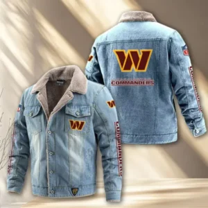 Washington Commanders Fleece Lined Denim Jacket AMCFDJK031