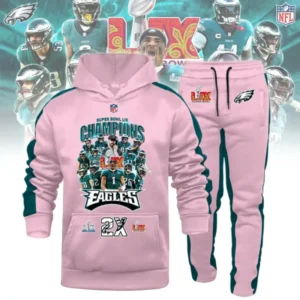Philadelphia Eagles Super Bowl LIX Champions Combo Hoodie and Sweatpants AMCHDSW00056