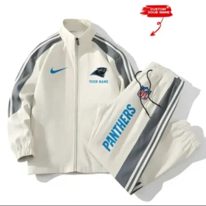 Carolina Panthers New Style Versatile Sports Set Jacket And Pants AMCVSS2PS005