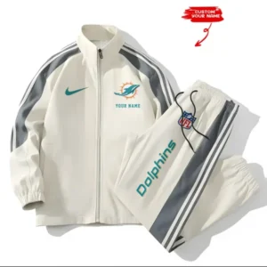 Miami Dolphins New Style Versatile Sports Set Jacket And Pants AMCVSS2PS020