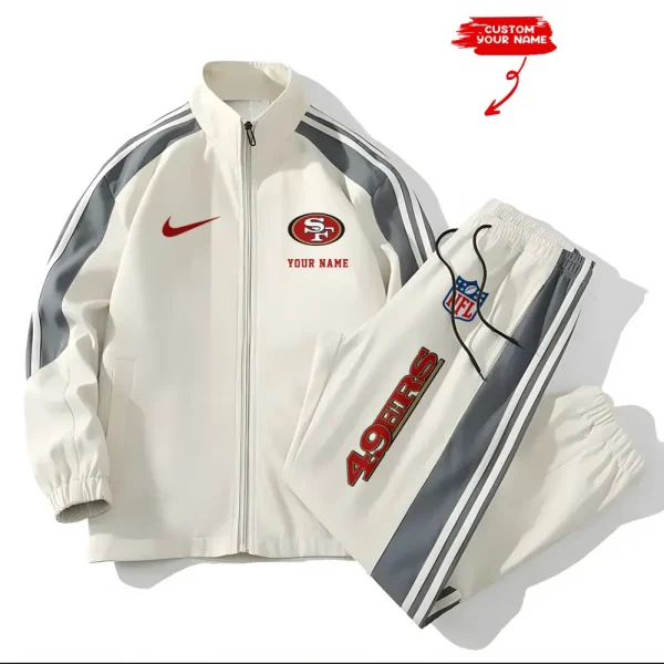 San Francisco 49ers New Style Versatile Sports Set Jacket And Pants AMCVSS2PS028