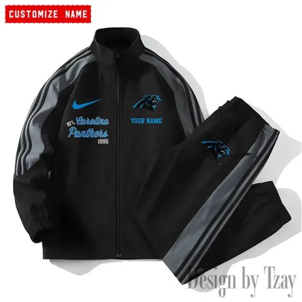 Carolina Panthers New Style Versatile Sports Set Jacket And Pants AMCVSS2PS037 - Image 2
