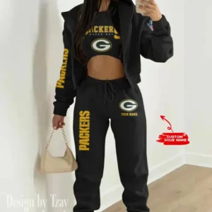 Green Bay Packers Women’s Outfit Winter Athleisure 3 Piece Set AMCWAL3PS012