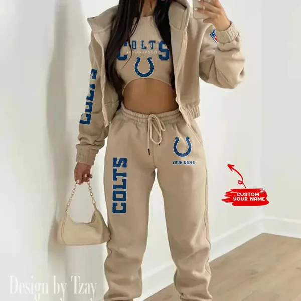 Indianapolis Colts Women’s Outfit Winter Athleisure 3 Piece Set AMCWAL3PS014 - Image 3