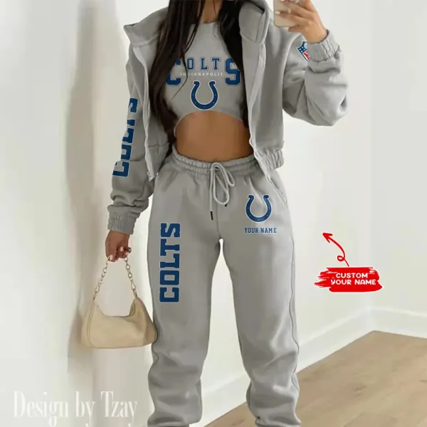 Indianapolis Colts Women’s Outfit Winter Athleisure 3 Piece Set AMCWAL3PS014