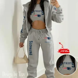 New England Patriots Women’s Outfit Winter Athleisure 3 Piece Set AMCWAL3PS022