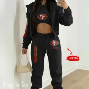 San Francisco 49ers Women’s Outfit Winter Athleisure 3 Piece Set AMCWAL3PS028