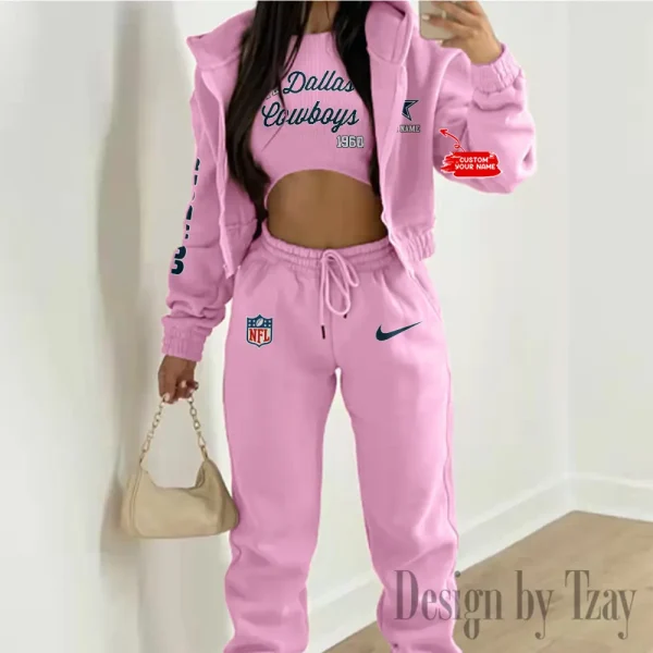 Dallas Cowboys Women’s Outfit Winter Athleisure 3 Piece Set AMCWAL3PS041 - Image 2