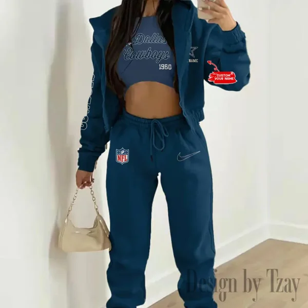 Dallas Cowboys Women’s Outfit Winter Athleisure 3 Piece Set AMCWAL3PS041 - Image 6