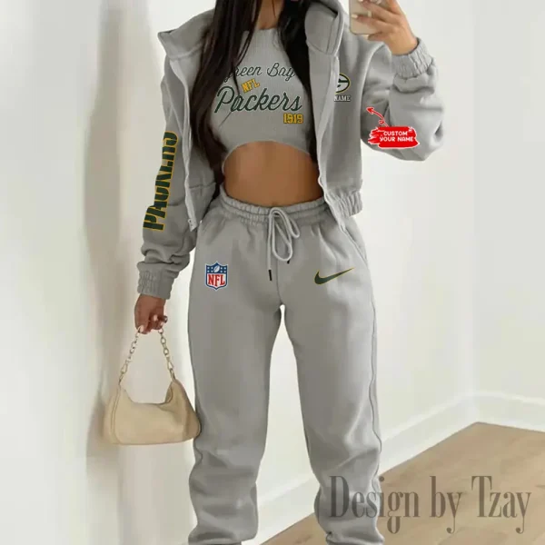 Green Bay Packers Women’s Outfit Winter Athleisure 3 Piece Set AMCWAL3PS044 - Image 10