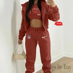 San Francisco 49ers Women’s Outfit Winter Athleisure 3 Piece Set AMCWAL3PS060