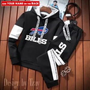 Buffalo Bills New Fashion Casual Sportswear: Stylish Hooded Sweatshirt and Jogger Pants Set for Men AMCCSSW036