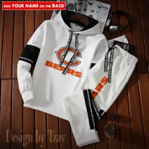 Chicago Bears New Fashion Casual Sportswear: Stylish Hooded Sweatshirt and Jogger Pants Set for Men AMCCSSW038