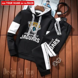 Jacksonville Jaguars New Fashion Casual Sportswear: Stylish Hooded Sweatshirt and Jogger Pants Set for Men AMCCSSW047