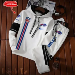 Buffalo Bills New Fashion Casual Sportswear: Stylish Hooded Sweatshirt and Jogger Pants Set for Men AMCCSSW069