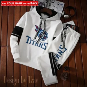 Tennessee Titans New Fashion Casual Sportswear: Stylish Hooded Sweatshirt and Jogger Pants Set for Men AMCCSSW062