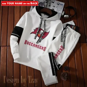 Tampa Bay Buccaneers New Fashion Casual Sportswear: Stylish Hooded Sweatshirt and Jogger Pants Set for Men AMCCSSW063