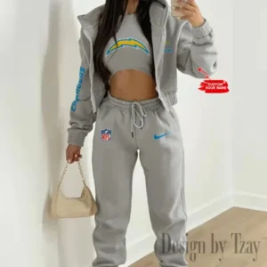 Los Angeles Chargers Women’s Outfit Winter Athleisure 3 Piece Set AMCWAL3PS083