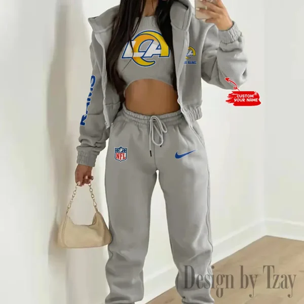 Los Angeles Rams Women’s Outfit Winter Athleisure 3 Piece Set AMCWAL3PS084 - Image 7
