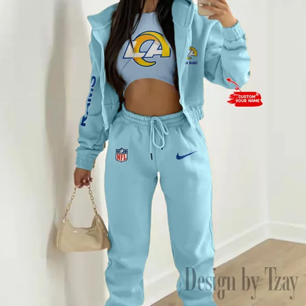 Los Angeles Rams Women’s Outfit Winter Athleisure 3 Piece Set AMCWAL3PS084 - Image 8