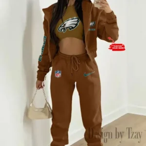 Philadelphia Eagles Women’s Outfit Winter Athleisure 3 Piece Set AMCWAL3PS091