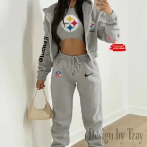 Pittsburgh Steelers Women’s Outfit Winter Athleisure 3 Piece Set AMCWAL3PS092