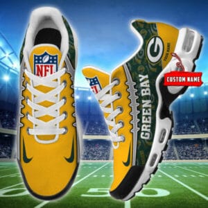 Green Bay Packers Personalized Plus T-N Youth Sneakers AMCTNS0044