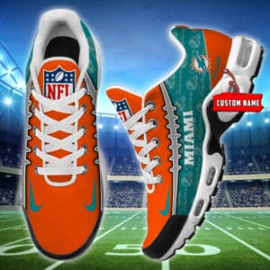 Miami Dolphins Personalized Plus T-N Youth Sneakers AMCTNS0102
