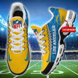 Los Angeles Chargers Personalized Plus T-N Youth Sneakers AMCTNS0076