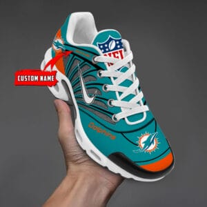 Miami Dolphins Personalized Plus T-N Youth Sneakers AMCTNS0097