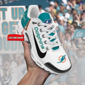 Miami Dolphins Personalized Plus T-N Youth Sneakers AMCTNS0096