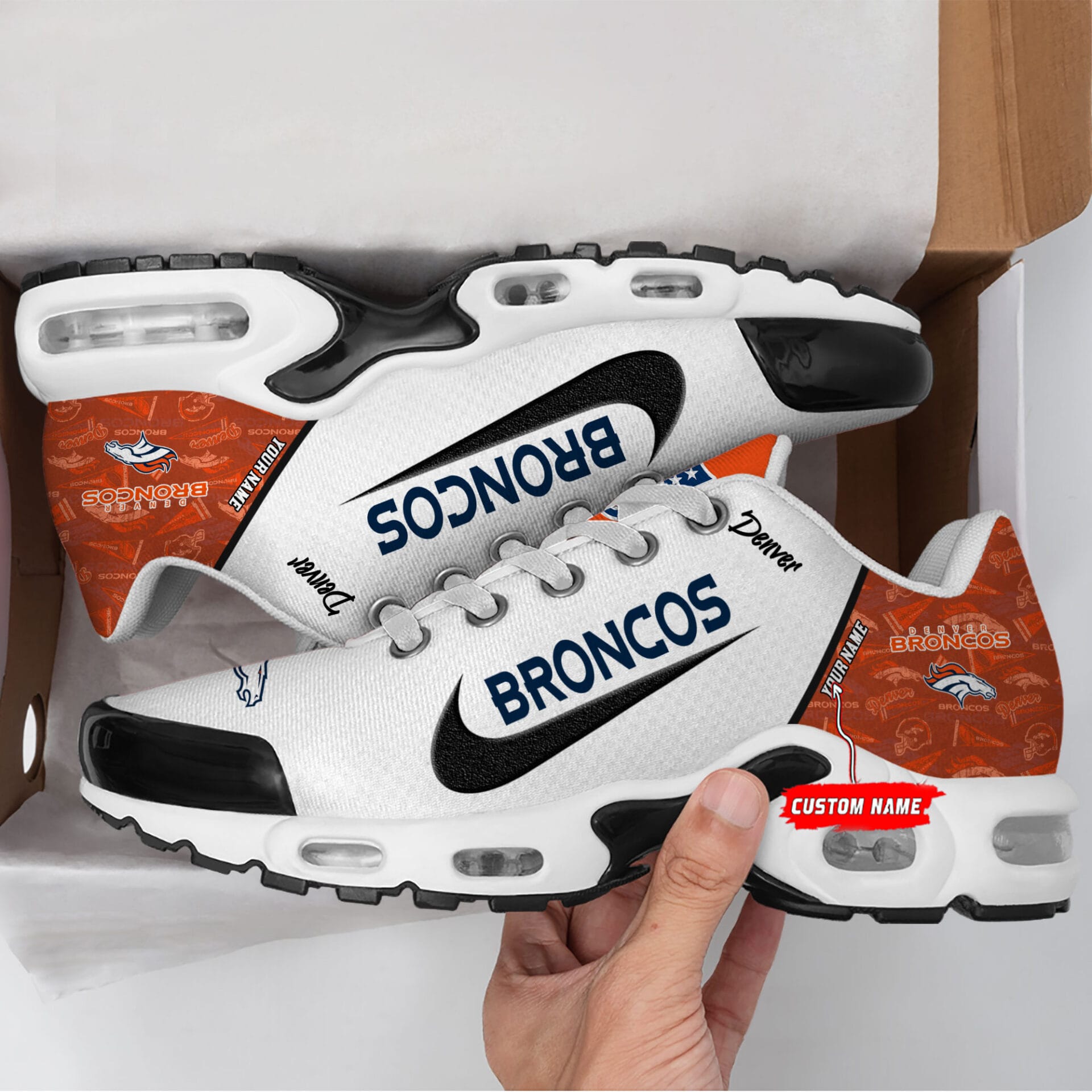 Denver Broncos Personalized Plus T-N Youth Sneakers AMCTNS0059