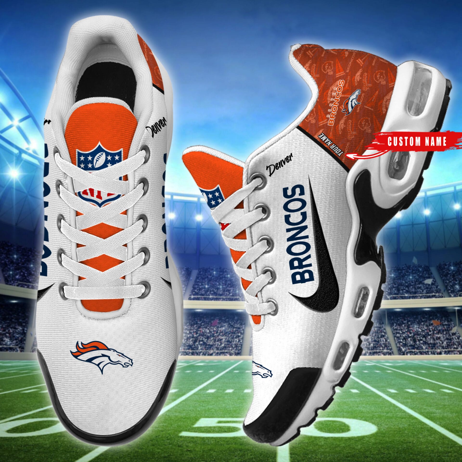 Denver Broncos Personalized Plus T-N Youth Sneakers AMCTNS0059 - Image 4