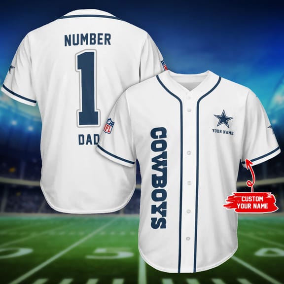 Dallas Cowboys Father’s Day Personalized Baseball Jersey AMCBJS389