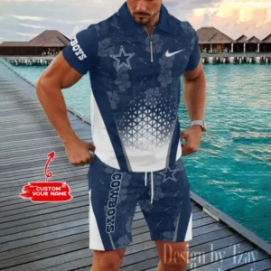 Dallas Cowboys Chic Summer Quarter Zip Polo Shirt and Shorts New Trending AMCPLZ456