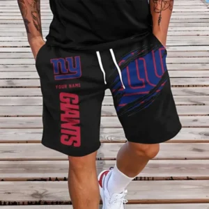 New York Giants Men Short Pants Custom Name Gift For Fans AMCSHORT010