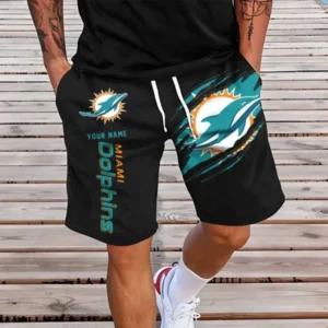 Miami Dolphins Men Short Pants Custom Name Gift For Fans AMCSHORT007