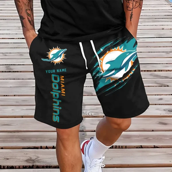 Miami Dolphins Men Short Pants Custom Name Gift For Fans AMCSHORT007