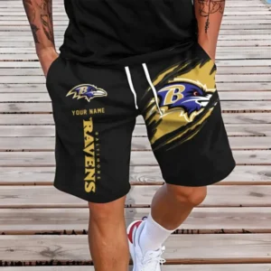 Baltimore Ravens Men Short Pants Custom Name Gift For Fans AMCSHORT012