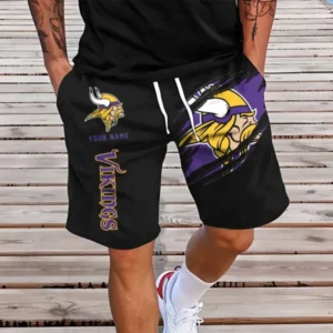 Minnesota Vikings Men Short Pants Custom Name Gift For Fans AMCSHORT016