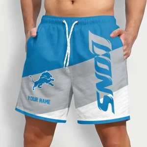 Detroit Lions Men Short Pants Custom Name Gift For Fans AMCSHORT025