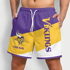Minnesota Vikings Men Short Pants Custom Name Gift For Fans AMCSHORT032